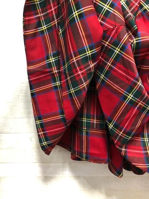 新品☆LL♪赤チェックのマキシ丈スカート＆可愛い白ブラウス♪☆Q461_画像8