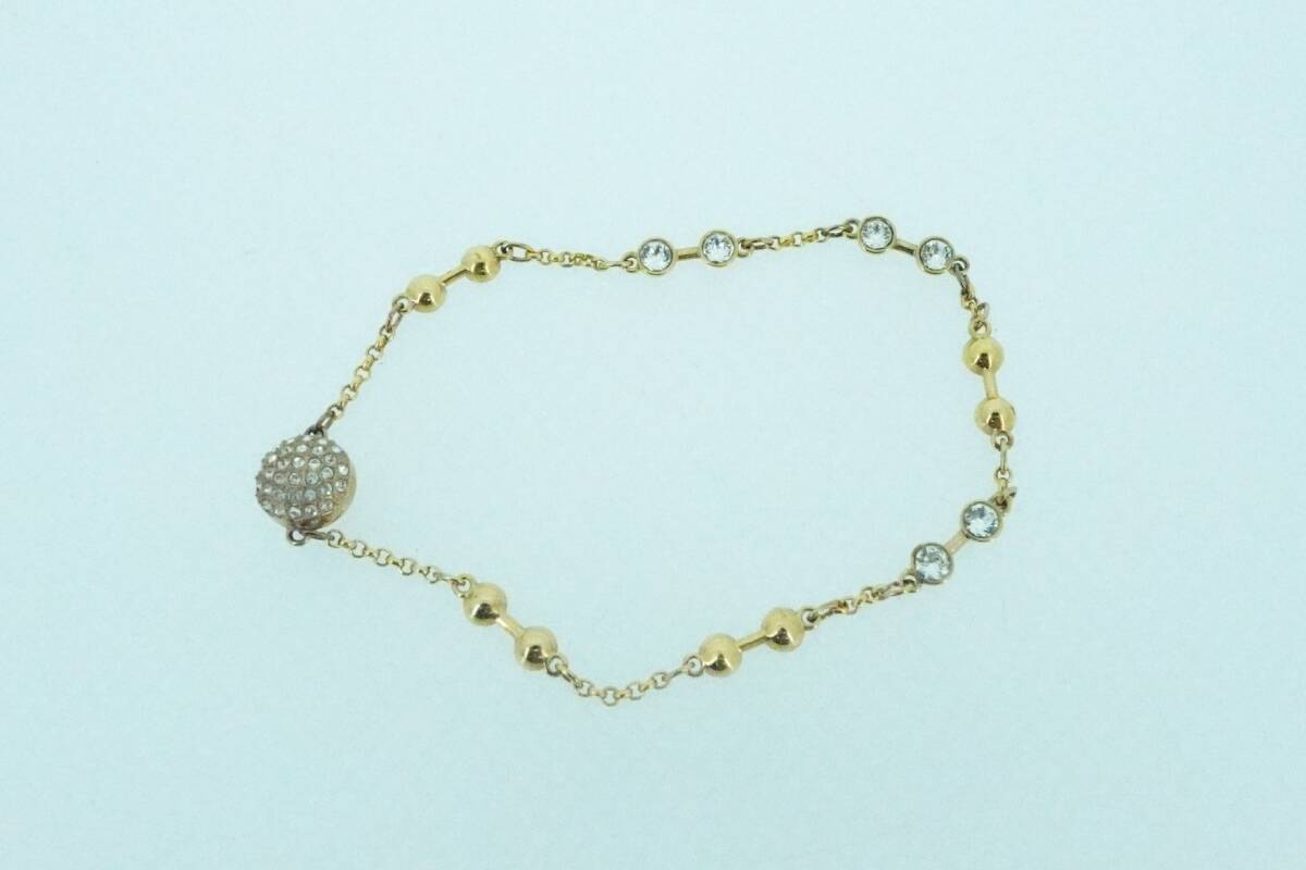 SWAROVSKI スワロフスキー ブレスレット、イヤリング2点まとめ メッキ_画像6