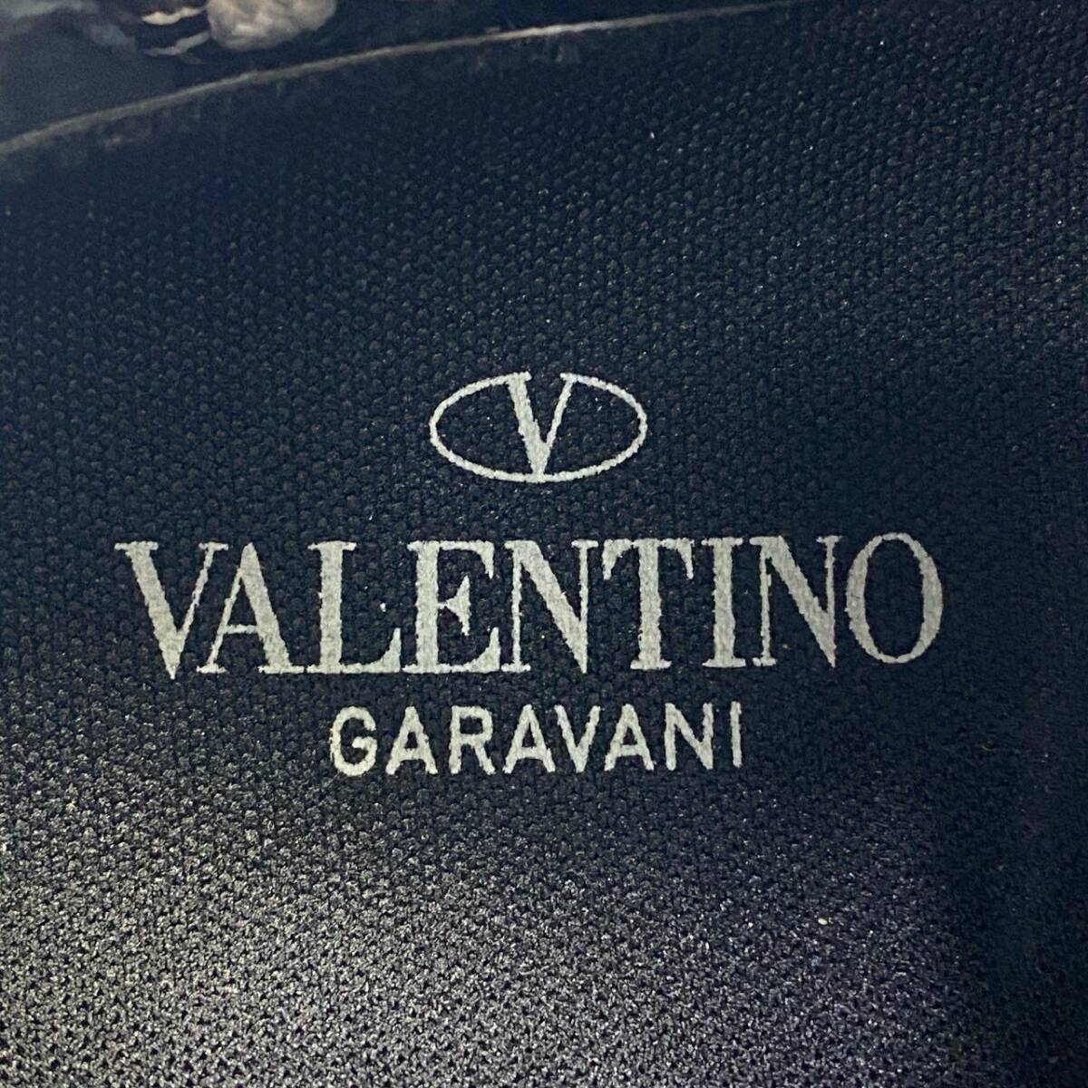 4j3 《極美品》定価￥126.500 VALENTINO ヴァレンティノ クロシェ スニーカー 40 ブラック グレー マクラメ編み ハンドメイド 箱付きt18r_画像8