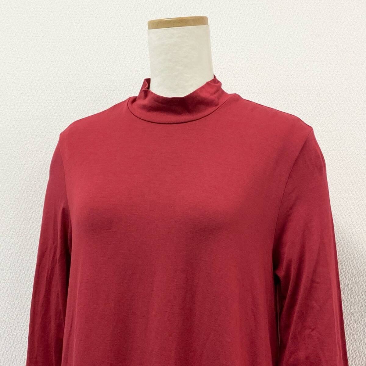 45h15 TOKUKO 1er Vol トクコプルミエヴォル 花柄刺繍 ボトルネック 長袖チュニック ロングスリーブ ワンピース 9 M レディース 日本製o07t_画像4