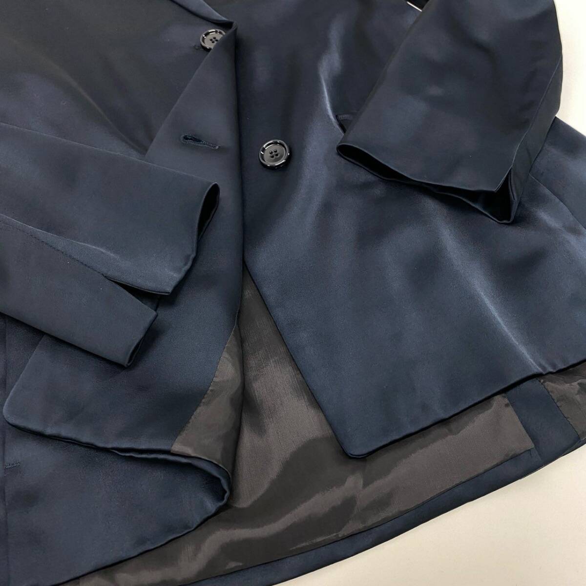 72j15 ’S MaxMara エスマックスマーラ テーラードジャケット ジャケット フォーマル 40サイズ ネイビー レディースu02t_画像5