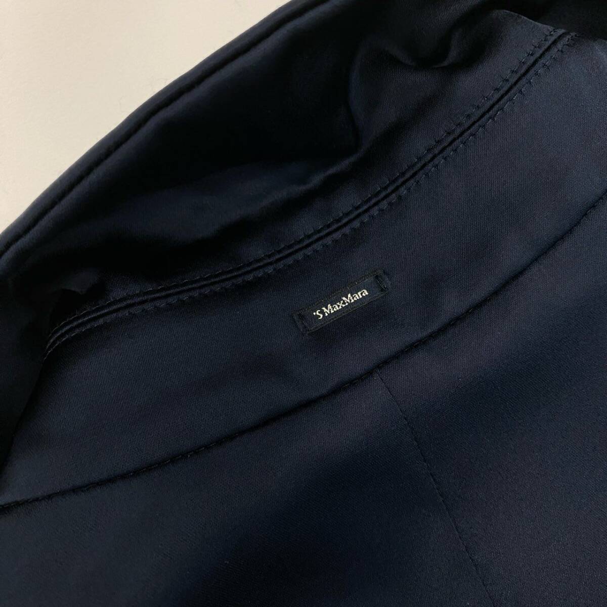 72j15 ’S MaxMara エスマックスマーラ テーラードジャケット ジャケット フォーマル 40サイズ ネイビー レディースu02t_画像7