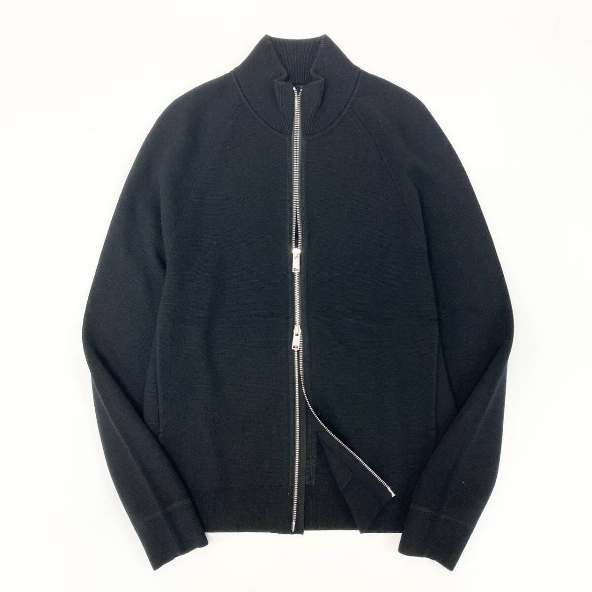 56j20 《美品》 Theory セオリー ドライバーズニット カーディガン トップス ジップアップ サイズXS ブラック メンズu02t_画像1