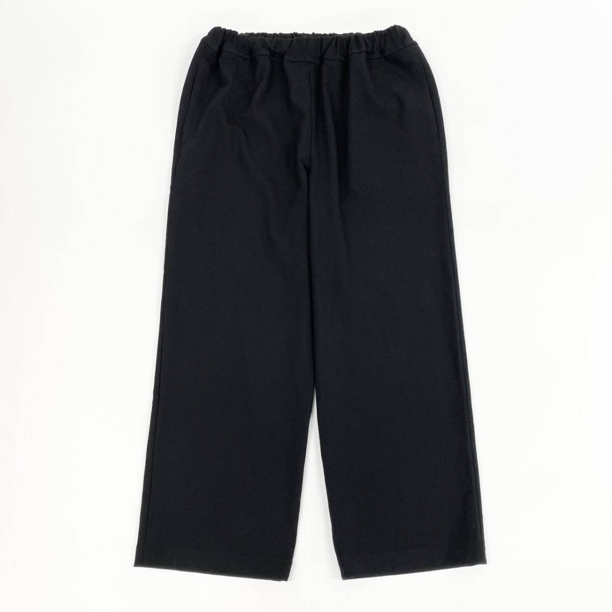 60j27《極美品》Y's for Living ワイズフォーリビング ワイドスラックス パンツ ボトム 裏起毛 日本製 ブラック メンズu02t_画像1