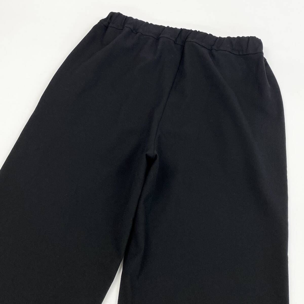 60j27《極美品》Y's for Living ワイズフォーリビング ワイドスラックス パンツ ボトム 裏起毛 日本製 ブラック メンズu02t_画像4