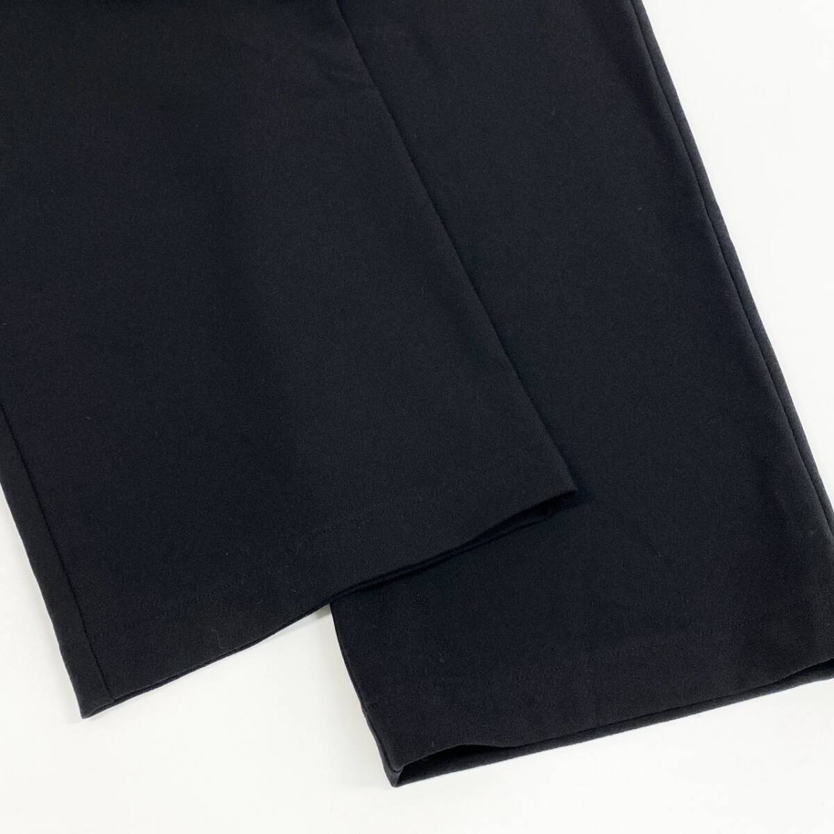 60j27《極美品》Y's for Living ワイズフォーリビング ワイドスラックス パンツ ボトム 裏起毛 日本製 ブラック メンズu02t_画像5