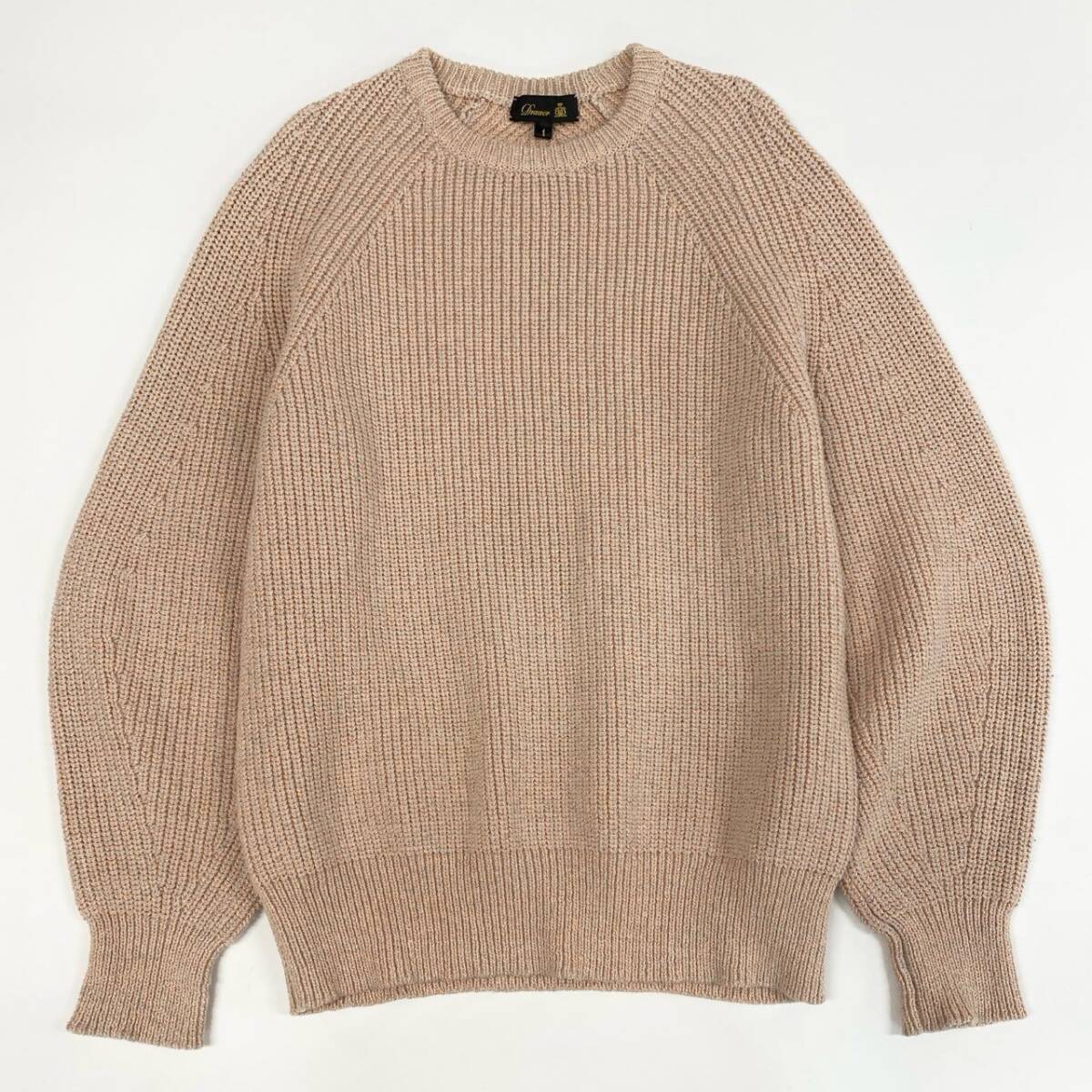 1j27《美品》Drawer ドゥロワー クルーネックプルオーバーニット 7G畦編み ニットセーター 6513-105-0979 1サイズ u02t_画像1