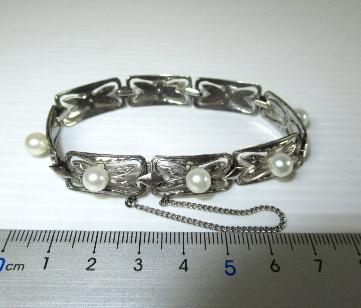 MIKIMOTO Mikimoto Vintage браслет SILVER/ без коробки / течение времени дефект иметь 