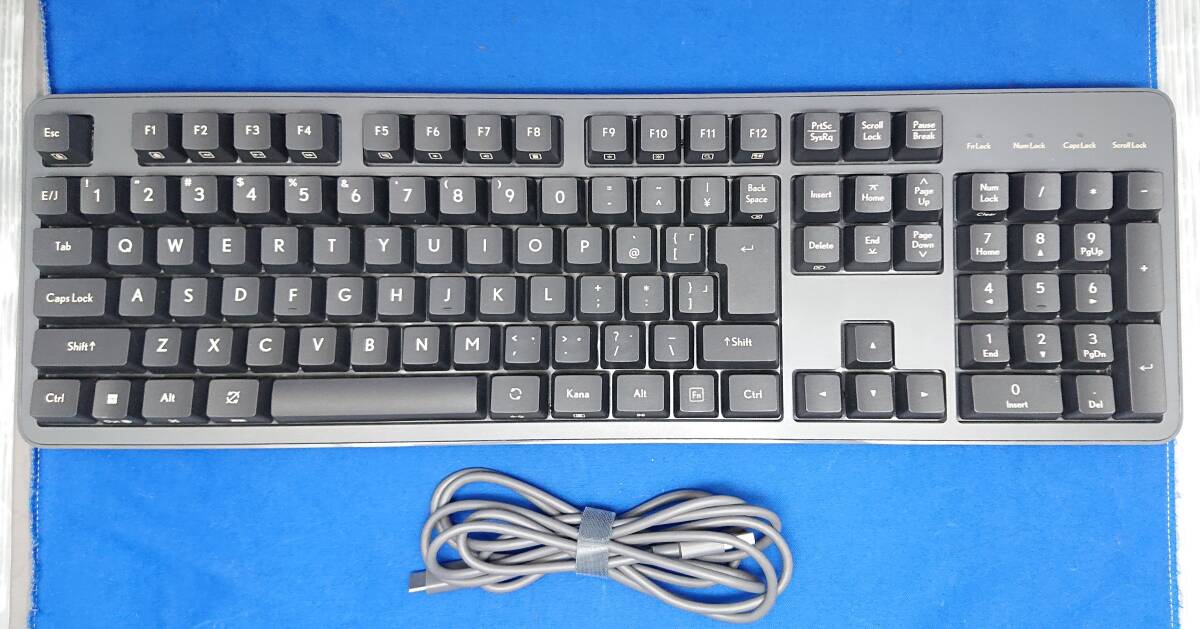 【実質未使用】ELECOM メカニカルキーボード(赤軸)　YK-MC50UKLGY ジャンク_画像1