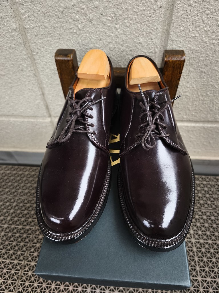 [新品] Alden 990 プレーントゥ コードバン バリーラスト US7D 25cm オールデン