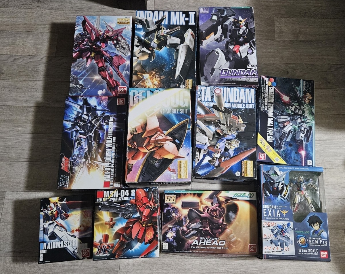 ガンプラジャンク素組み　MG HG スーパーハイコンプロ　11点_画像1
