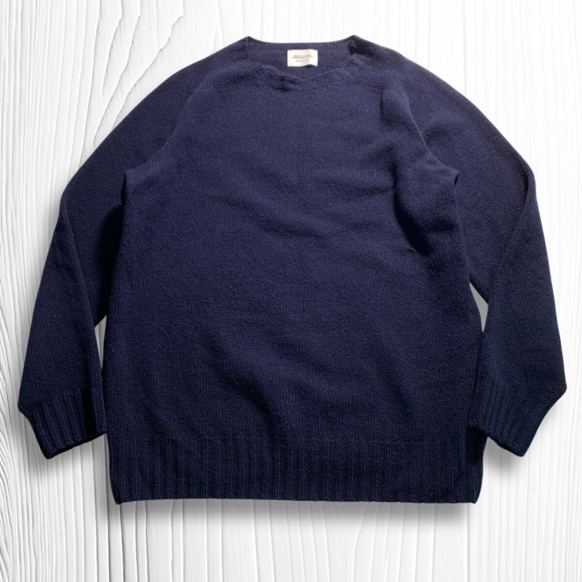 MORRIS & SONS 英国製 ウール100% ニット セーター Mサイズ クルーネック_画像2