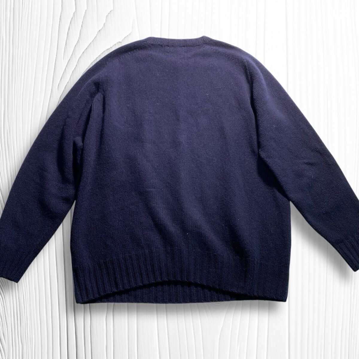 MORRIS & SONS 英国製 ウール100% ニット セーター Mサイズ クルーネック_画像3