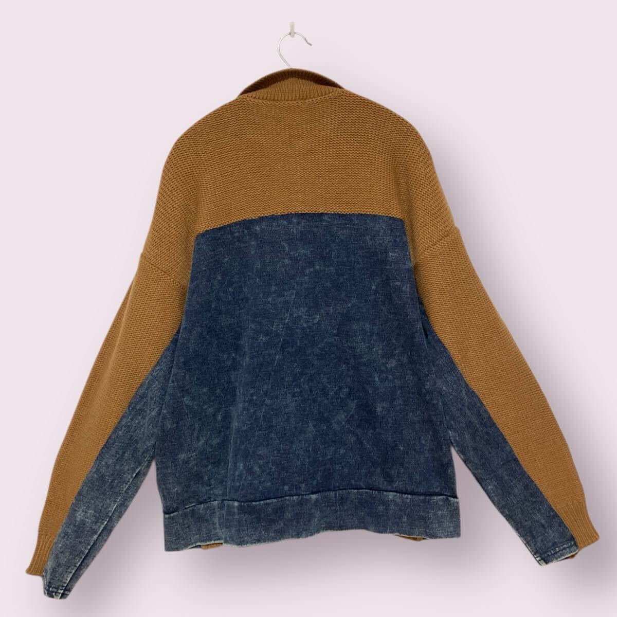 ダブルネーム　新品未使用　素材切り替え　ニット　プルオーバー　フリーサイズ_画像4