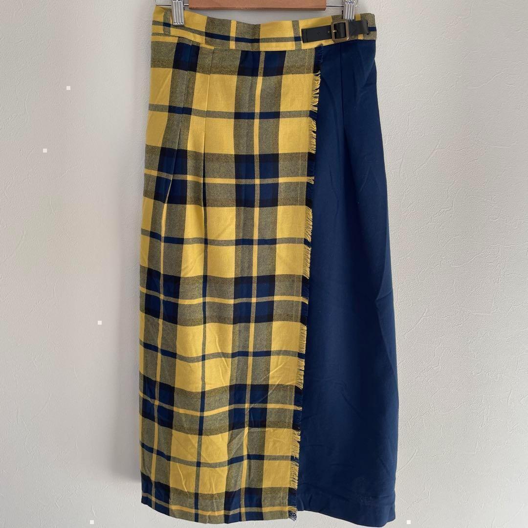 【Samansa Mos2】ロングスカート Fサイズ チェック柄サマンサモスモス_画像4