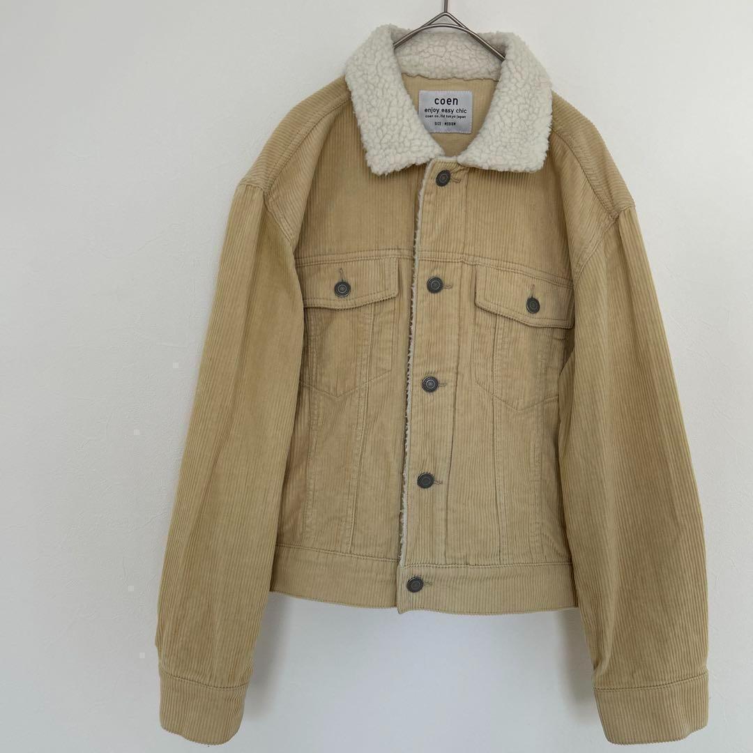 【coen コーエン】襟ボア コーデュロイ トラッカー ジャケット M冬物 古着_画像5