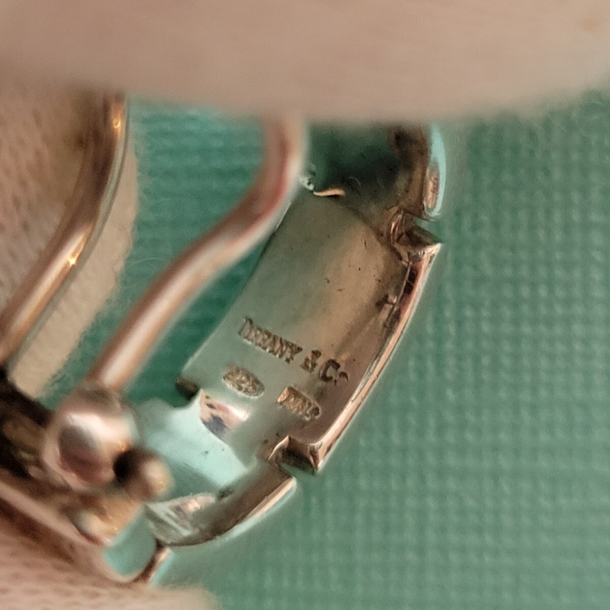 ティファニー TIFFANY Hリンク イヤリング シルバー ゴールド コンビ_画像6