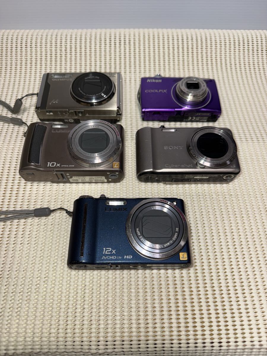 デジカメ5台　 Panasonic SONY OLYMPUS Nikon 【未確認、ジャンク】_画像1