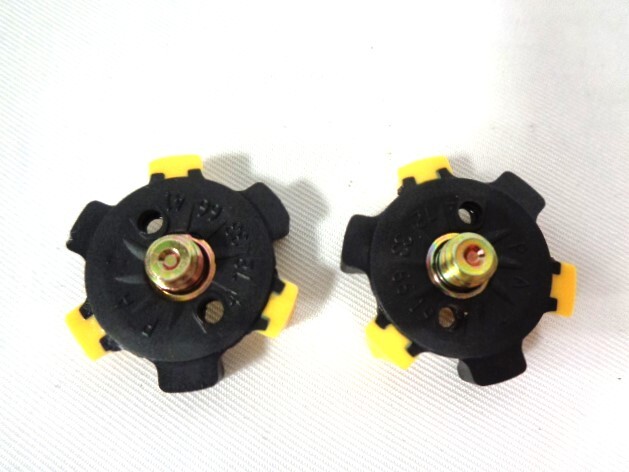 ゴルフクリートチャンプ■交換用スパイク鋲■19ケ入り■mmネジ■ 新品未使用品■靴鋲■ケース入り■イエロー■送料無料_画像5