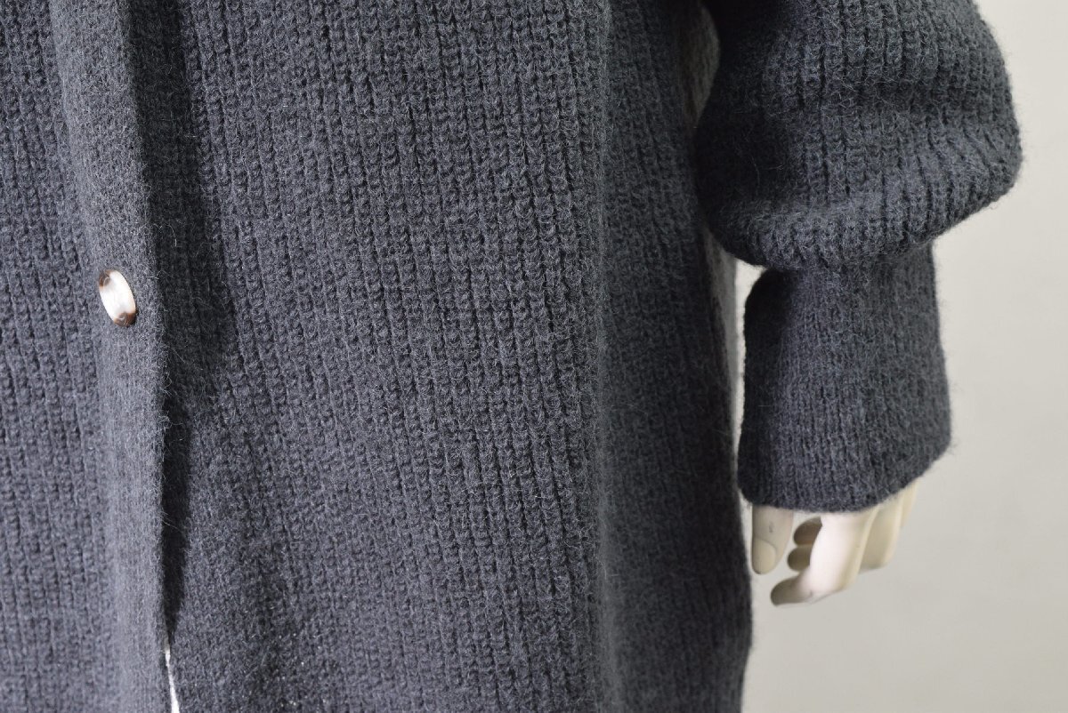 3034-25R0001★ZARA ザラ★新品 美品 ふわっと軽量 畔編みロングニットカーディガン S グレー 腰下着丈 6590円_画像3