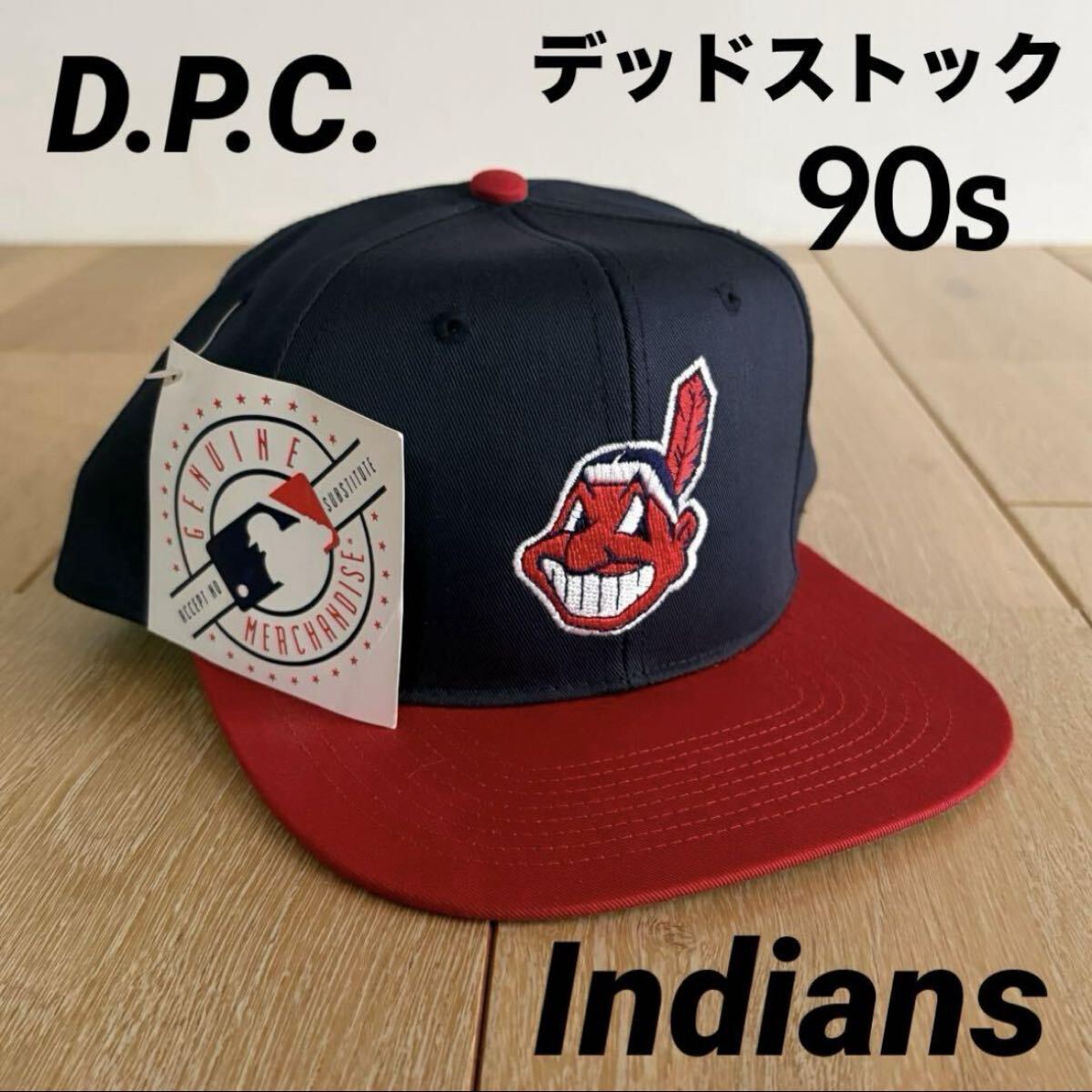 ★90s★クリーブランド・インディアンス キャップ★新品タグ付★レアブランド★デッドストック_画像1