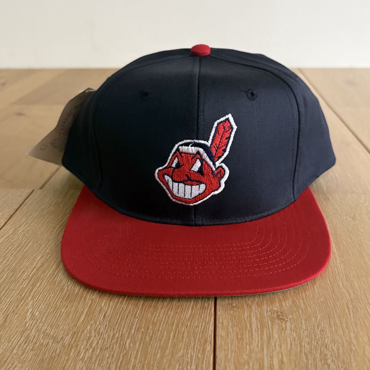 ★90s★クリーブランド・インディアンス キャップ★新品タグ付★レアブランド★デッドストック_画像2