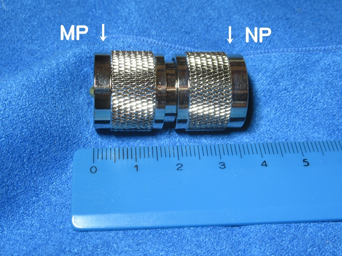 MP-NP（Mオス - Nオス） 同軸変換アダプタ　（同軸変換コネクタ、プラグ）_画像1