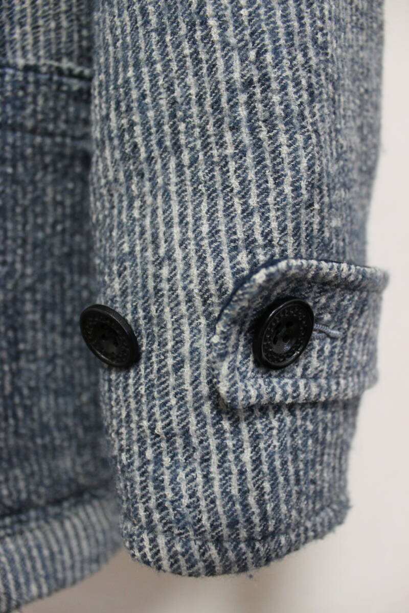 45rpm インディゴ ストライプ ダウン ジャケット コート_画像6