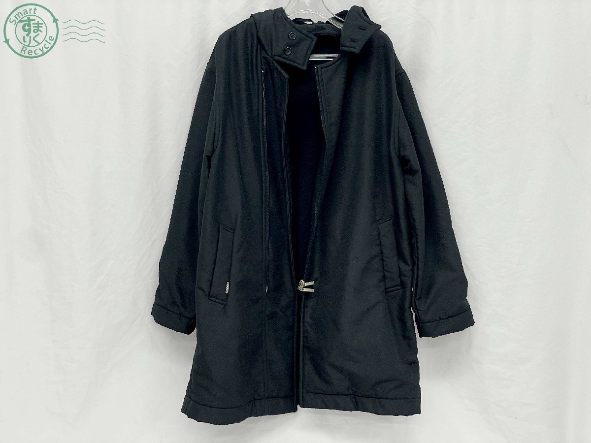 BJ0607402　◇ BURBERRY バーバリー コート ブラック系 黒系 表記サイズM フード付き 服 ファッション 現状品 中古品 used品_画像1