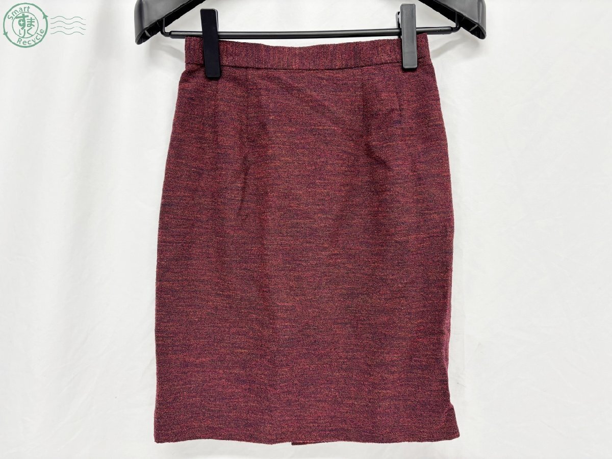 BJ0608781 ▲ miss chloe クロエ セットアップ ジャケット スカート 膝丈 42 バーガンディ系 レディース 洋服 ファッション 中古_画像5