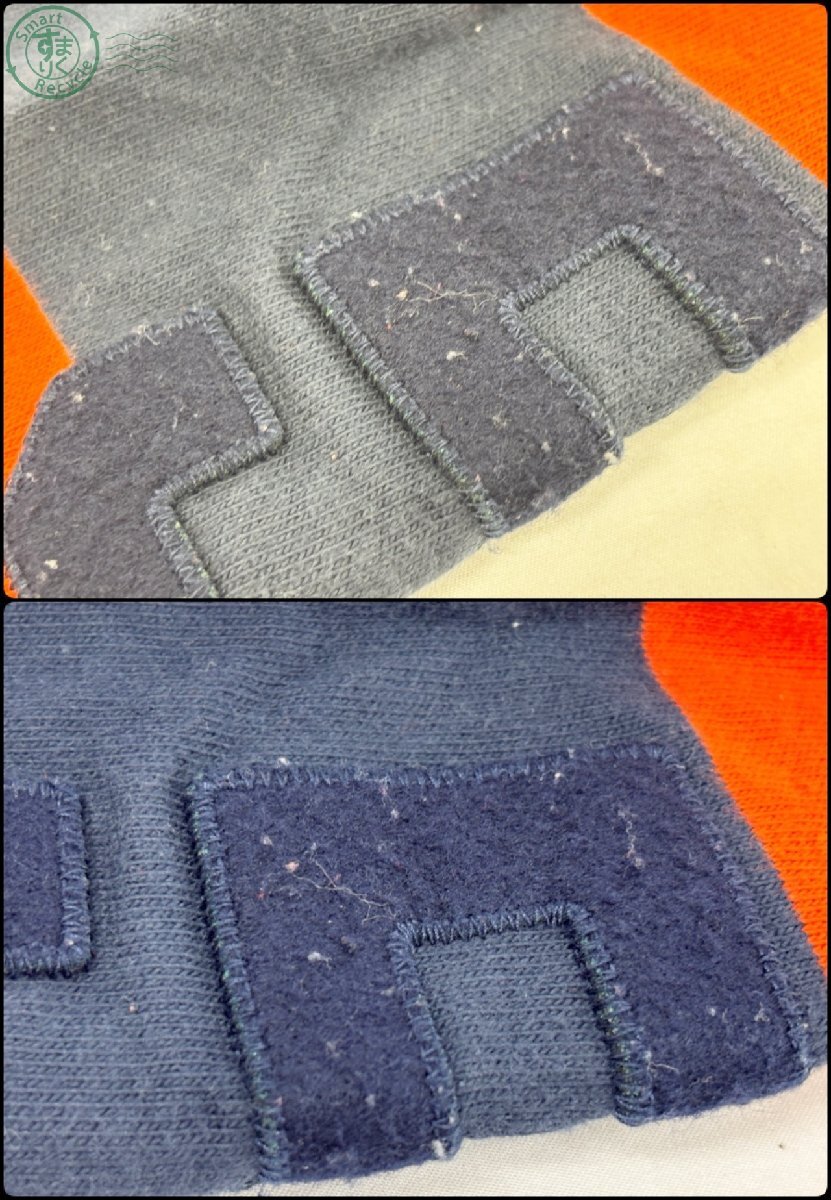 BJ0608578 ▲ TOMMY HILFIGER トミーヒルフィガー 襟付き 長袖 ラガーシャツ ボーダー No. 5 ワッペン Mサイズ 洋服 ファッション 中古_画像9