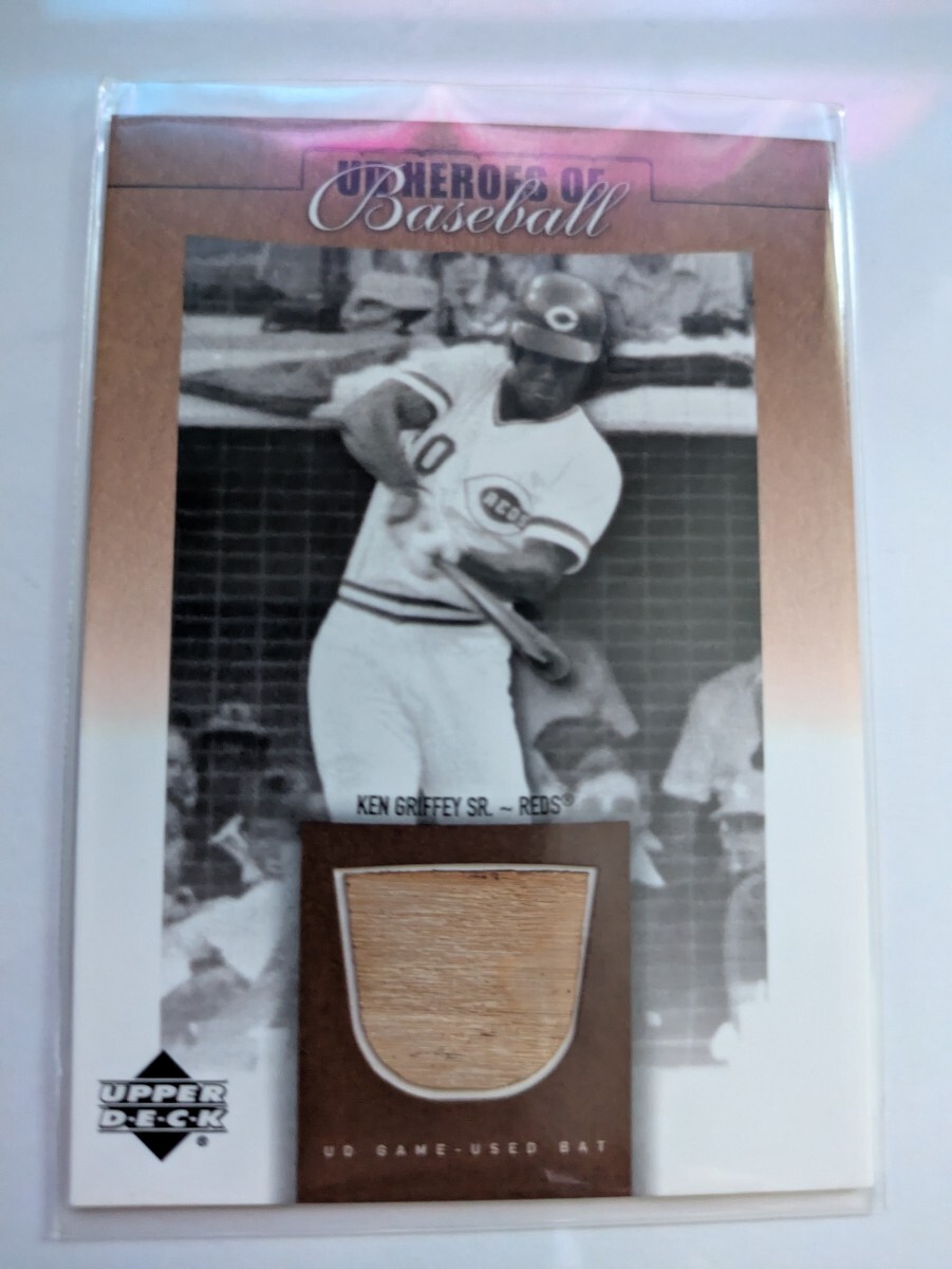 Ken Griffey Sr. 2001 Upper Deck UD Heroes of Baseball Game-Used Bat Reds Ken Griffey Sr. 2001 Upper Deck UD Heroes of Baseball Game-Used Bat Reds