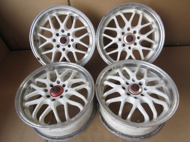 ★軽量！CRIMSON RACING SPARCO　15インチ　6.5J　OFF：+45　PCD100/114.3マルチ-4H　ハブ径約73ミリ　レーシングスパルコ　4本セット_画像1