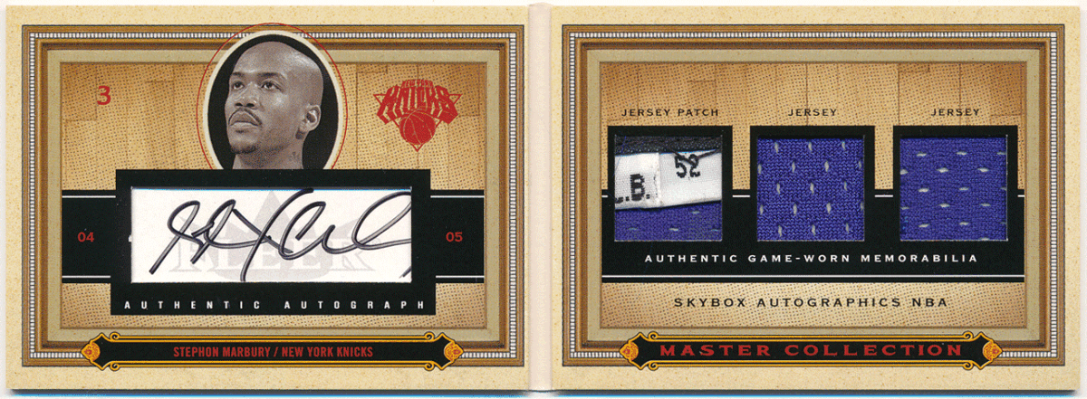 Stephon Marbury 2004-05 Skybox Autographics Master Collection Booklet Tag Patch Auto 25枚限定 パッチオート ステフォン・マーブリー_画像1