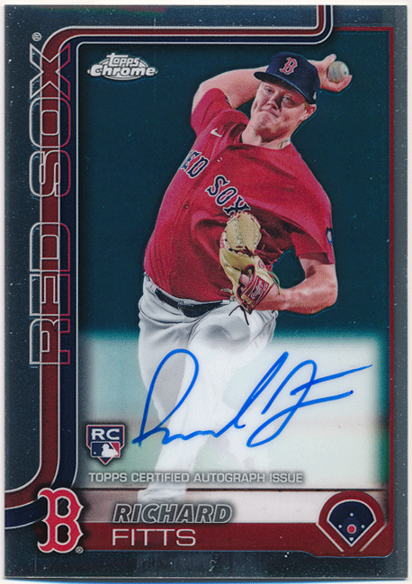 Richard Fitts MLB 2025 Topps Chrome RC Rookie Signature Auto прямой документ . автограф автограф rookie авто Richard *fitsu Richard Fitts MLB 2025 Topps Chrome RC Rookie Signature Auto прямой документ . автограф автограф rookie авто Richard *fitsu