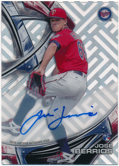 Jose Berrios MLB 2016 Topps High Tek RC Rookie Signature Auto 直書き 直筆サイン ルーキーオート ホセ・ベリオス_画像1