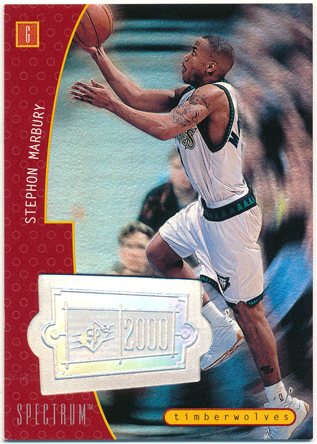 Stephon Marbury NBA 1998-99 Upper Deck SPx Finite Spectrum Parallel 75枚限定 スペクトラム パラレル ステフォン・マーブリー_画像1