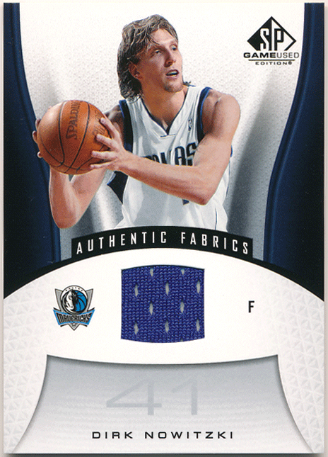 Dirk Nowitzki NBA 2006-07 Upper Deck UD SP Game Used Authentic Fabrics Jersey ジャージカード ダーク・ノヴィツキー_画像1