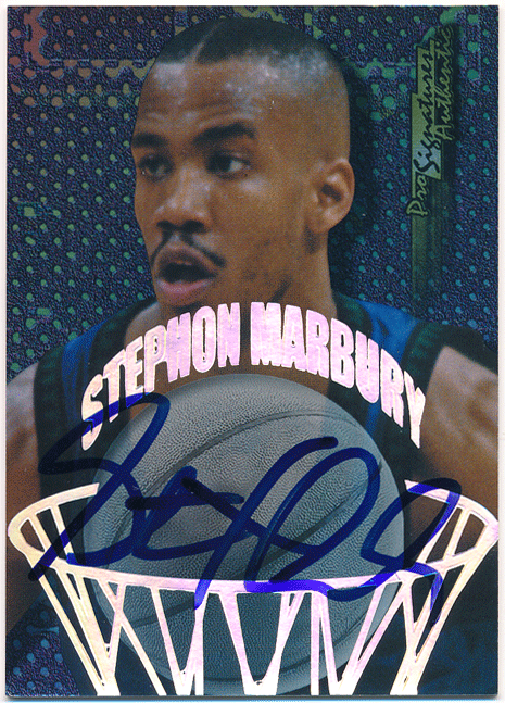 Stephon Marbury 1998 Collector's Edge Pro Signature Authentic Signature Auto 直書き 直筆サイン オート ステフォン・マーブリー B_画像1