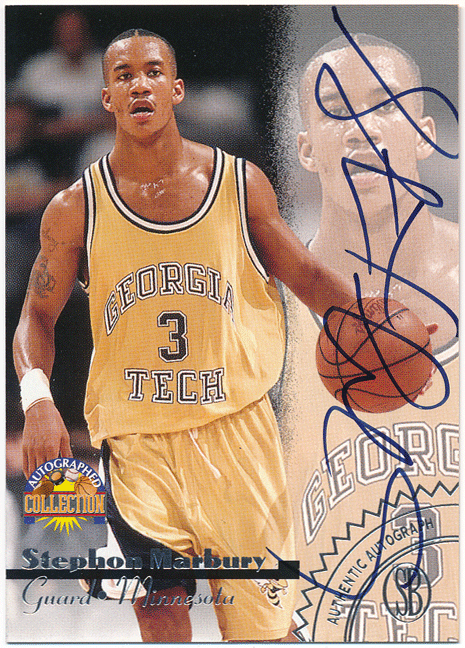 Stephon Marbury 1996 Score Board RC Rookie Autographed Collection Auto 直書き 直筆サイン ルーキー オート ステフォン・マーブリー_画像1