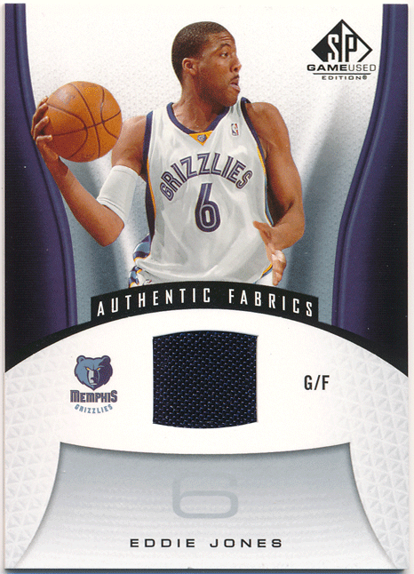 Eddie Jones NBA 2006-07 Upper Deck UD SP Game Used Authentic Fabrics Jersey ジャージカード エディー・ジョーンズ_画像1
