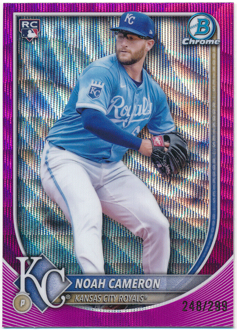 Noah Cameron MLB 2025 Bowman Chrome RC Rookie Fuchsia Wave Refractor 299枚限定 ルーキーリフラクター ノア・キャメロン_画像1