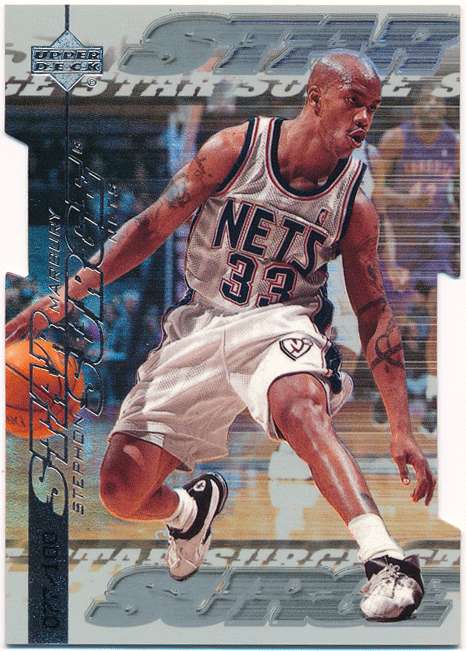 Stephon Marbury NBA 1999-00 Upper Deck Star Surge Quantum Die Cut Parallel 100枚限定 パラレル ステフォン・マーブリー_画像1