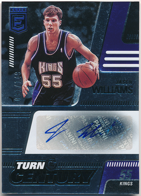 * Jason Williams NBA 2021-22 Panini Donruss Elite Turn of the Century Auto 149 листов ограничение автограф автограф авто Jayson * Williams 