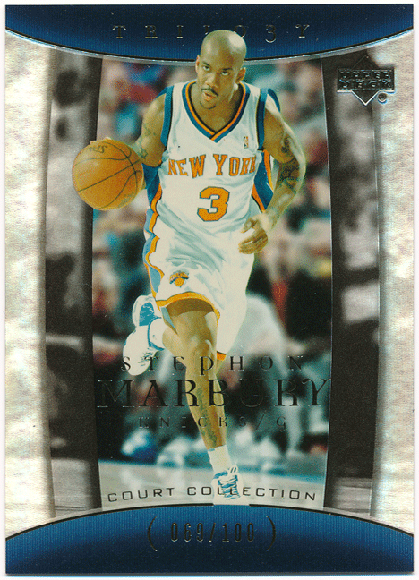 Stephon Marbury NBA 2004-05 Upper Deck Trilogy Court Collection Parallel 100 листов ограничение parallel карта стерео phone *ma-b Lee 