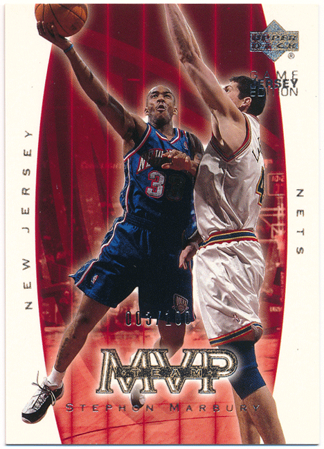 Stephon Marbury NBA 2000-01 Upper Deck Game Jersey Edition UD Exclusives 100 листов ограничение parallel карта стерео phone *ma-b Lee 