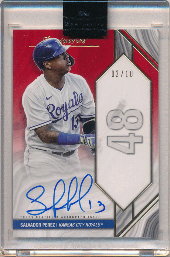 Salvador Perez MLB 2022 Topps Luminaries Home Run Kings Red Signature Auto 10 листов ограничение прямой документ . автограф автограф авто обезьяна ba кукла * Perez  Salvador Perez MLB 2022 Topps Luminaries Home Run Kings Red Signature Auto 10 листов ограничение прямой документ . автограф автограф авто обезьяна ba кукла * Perez