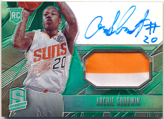 * Archie Goodwin NBA 2013-14 Panini Spectra RC Rookie Prizm Jersey Auto автограф автограф rookie авто арка -*gdo wing 