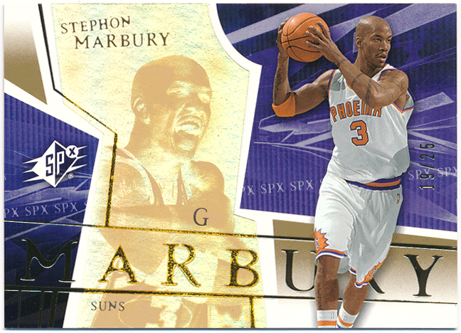 Stephon Marbury NBA 2003-04 Upper Deck SPx Spectrum Parallel 25 листов ограничение Spectrum parallel стерео phone *ma-b Lee 