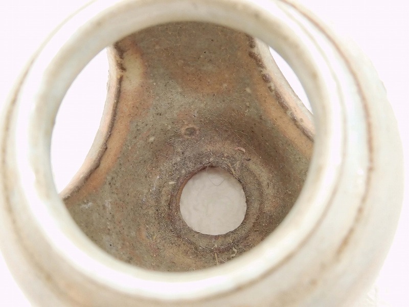 2510-0038●宝市/萩焼/古畑窯/椋原佳俊/高取焼/亀井味楽/古余呂技/竹春/蓋置/掛分釉蓋置/青華蓋置/3点組/共箱付/茶道具(梱包サイズ80)_画像7